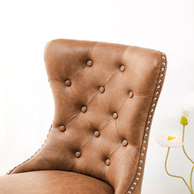 Load image into Gallery viewer, Button-Tufted Nailhead PU Dining Chairs
