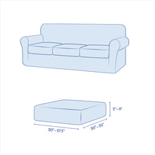 将图片加载到图库查看器，Norfinch PU Leather Stretch Sofa Cushion Cover
