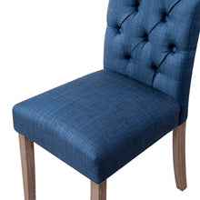 将图片加载到图库查看器，Button-Tufted Linen Parsons Dining Chairs

