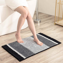 Load image into Gallery viewer, Gradient Stripe Pattern Soft Plush Bathroom Rugs
