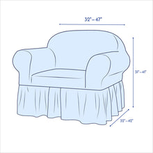 Load image into Gallery viewer, Kourtney Skirt Style Stretch Sofa Slipcover

