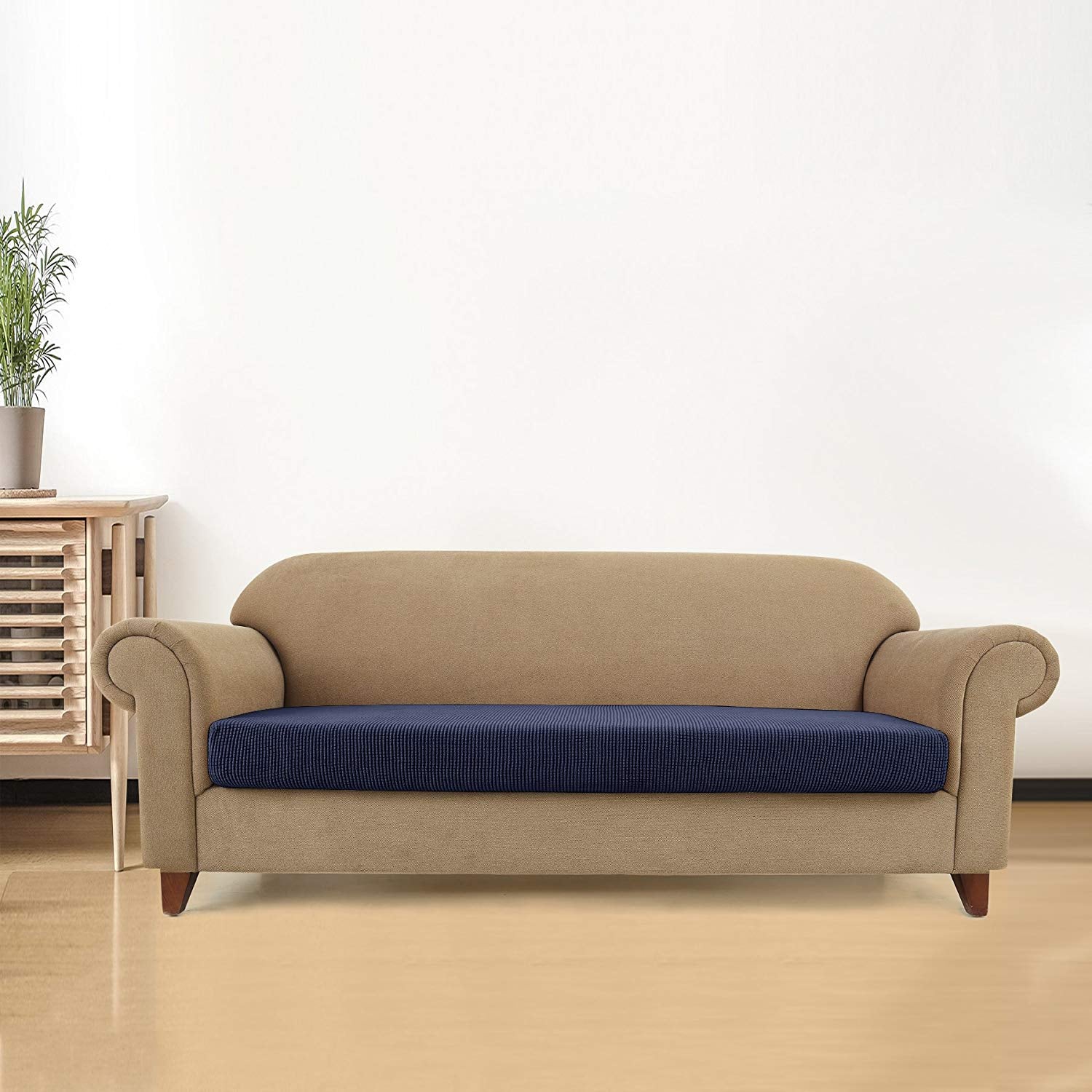 Loveseat / Navy Plaid Sofa / Navy Plaid