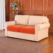 Load image into Gallery viewer, Loveseat Cushion / Orange Plaid
