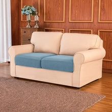 将图片加载到图库查看器，Loveseat Cushion / Light Blue Plaid
