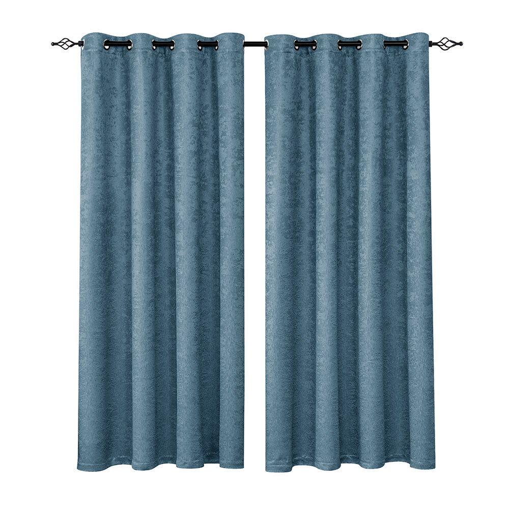 Emboss Thermal Grommet Curtain Panel（2 PANELS SET）