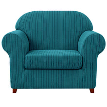 Load image into Gallery viewer, Donna Knit and Stripes Stretch Sofa Slipcovers
