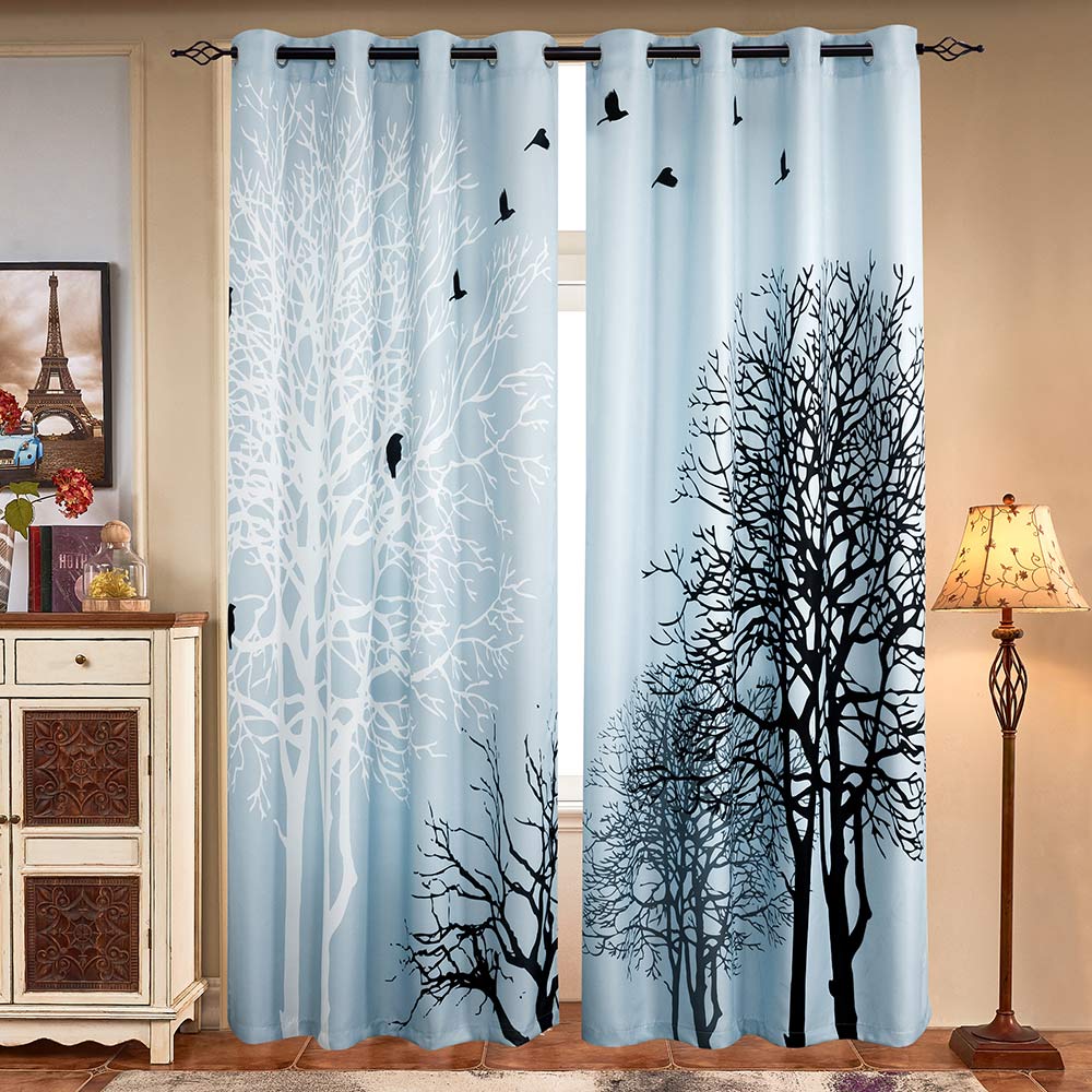 2-Piece Printed Curtain Panel