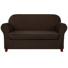 Load image into Gallery viewer, Donna Knit and Stripes Stretch Sofa Slipcovers
