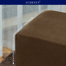 Load image into Gallery viewer, Aubrie Plaid Stretch Ottoman Slipcover

