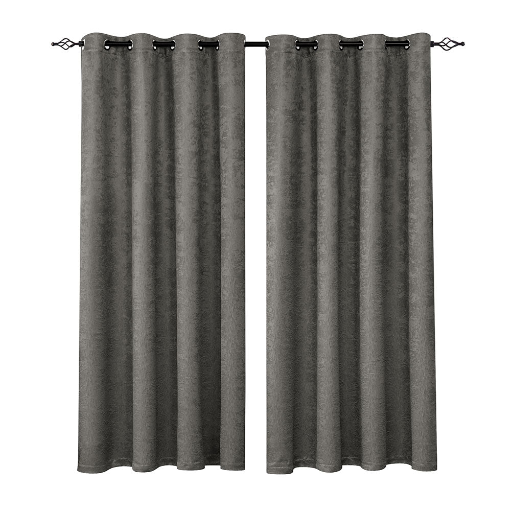 Emboss Thermal Grommet Curtain Panel（2 PANELS SET）