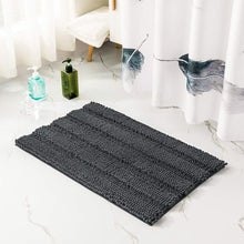 Load image into Gallery viewer, Chenille Extra Soft Striped Plush Bathroom Rugs
