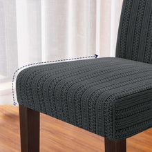 将图片加载到图库查看器，Norman Vintage Knit &amp; Stripes Dining Chair Cover
