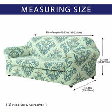 Load image into Gallery viewer, 2-Piece Stretch Vector Floral Armchair Slipcover
