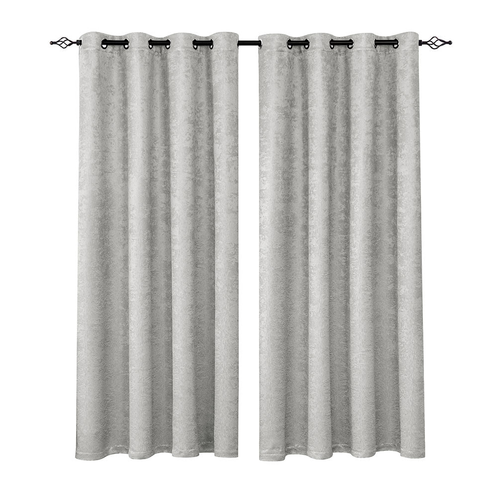 Emboss Thermal Grommet Curtain Panel（2 PANELS SET）