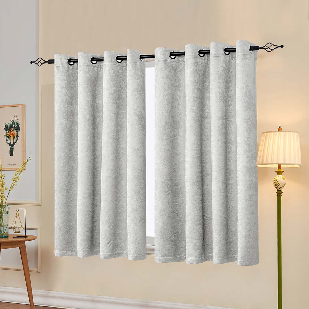 Emboss Thermal Grommet Curtain Panel（2 PANELS SET）