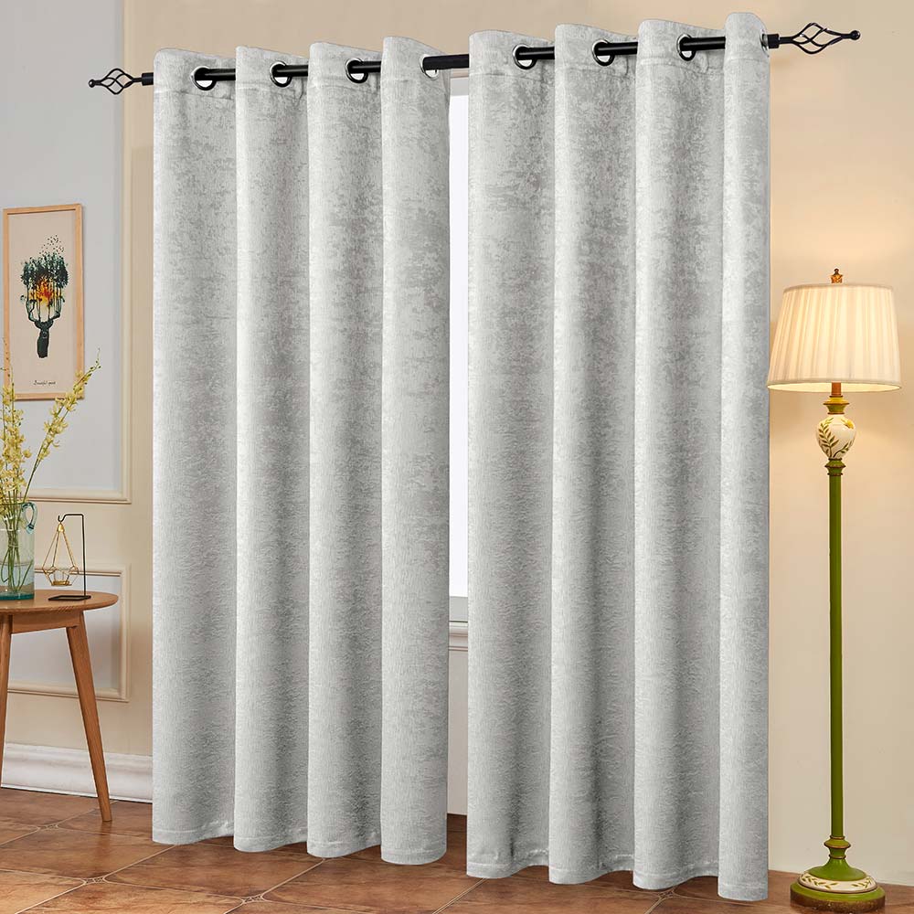 Emboss Thermal Grommet Curtain Panel（2 PANELS SET）