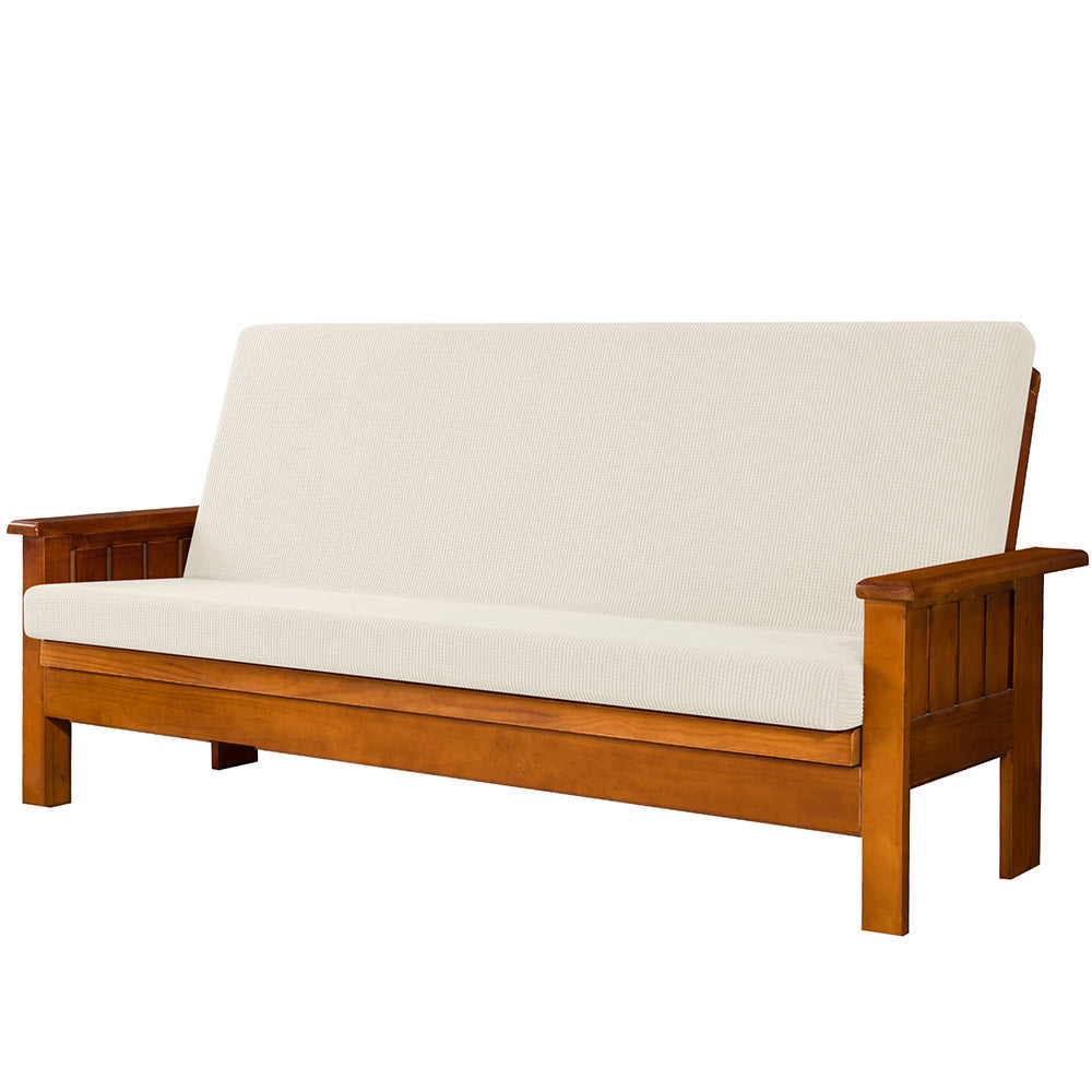 Cyril Plaid Foldable Armless Sofa Bed Futon Cover