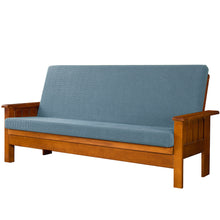将图片加载到图库查看器，Cyril Plaid Foldable Armless Sofa Bed Futon Cover
