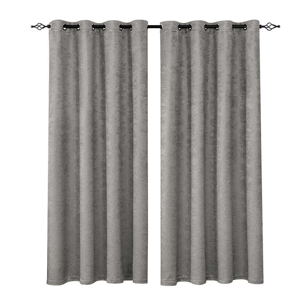 Emboss Thermal Grommet Curtain Panel（2 PANELS SET）