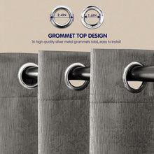 Load image into Gallery viewer, Emboss Thermal Grommet Curtain Panel（2 PANELS SET）
