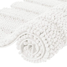 将图片加载到图库查看器，Chenille Extra Soft Striped Plush Bathroom Rugs
