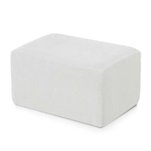 Load image into Gallery viewer, Aubrie Plaid Stretch Ottoman Slipcover
