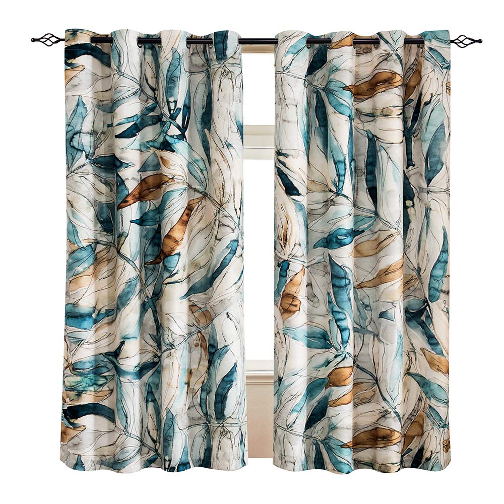 2-Piece Printed Curtain Panel