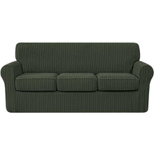 Load image into Gallery viewer, Maurice Retro Knit &amp; Stripes Stretch Sofa Cover
